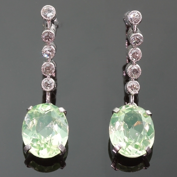 antique and estate earrings with green